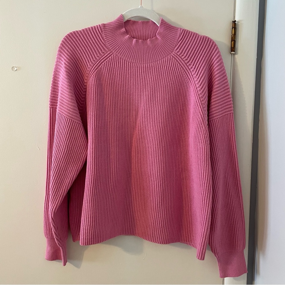 BNWT Mango Pink Ribbed Turtleneck Sweater